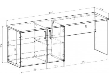 Письменный стол Виктория ВИ-13