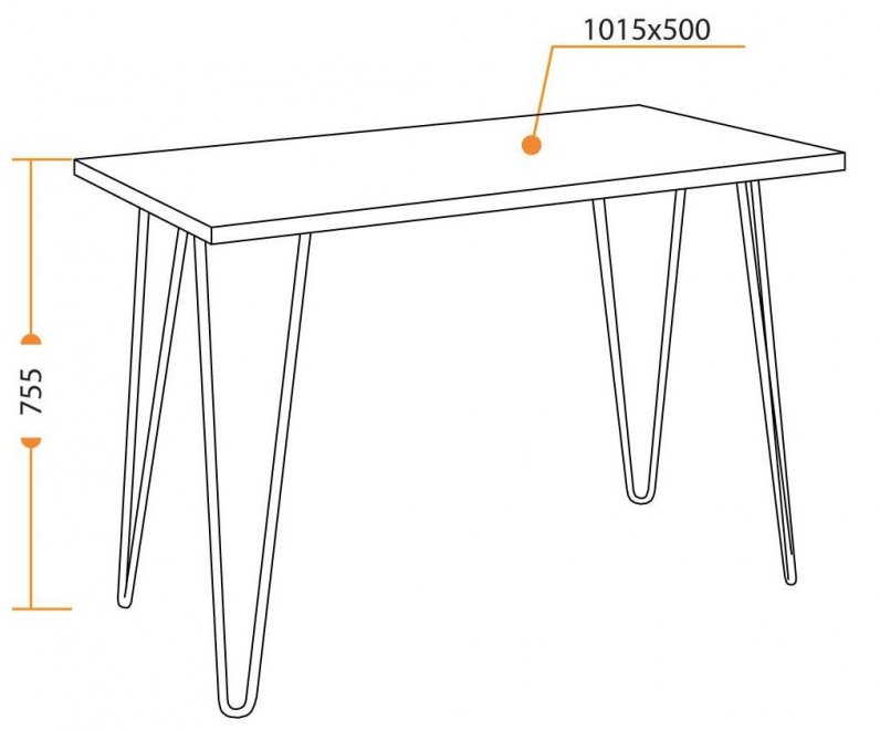 Письменный стол WD-06 concrete