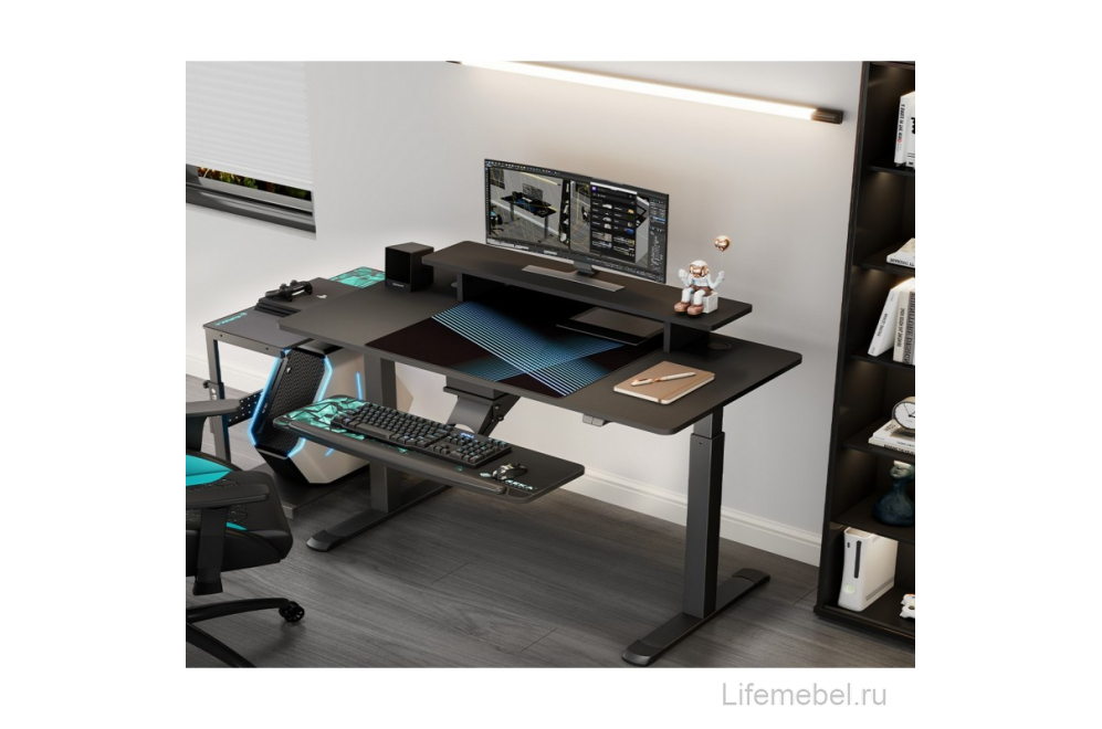 Компьютерный стол ERK-SM55-B черный