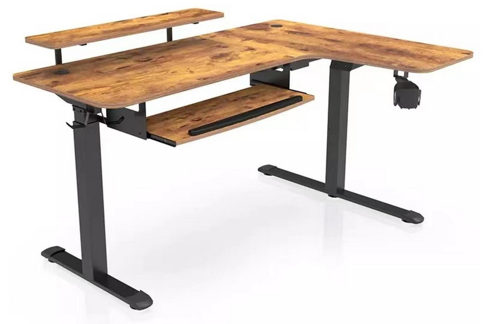 Компьютерный стол угловой правый ERK-L60R-RB коричневый