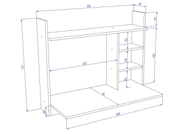 Компьютерный стол СтТ4 БЕ белый