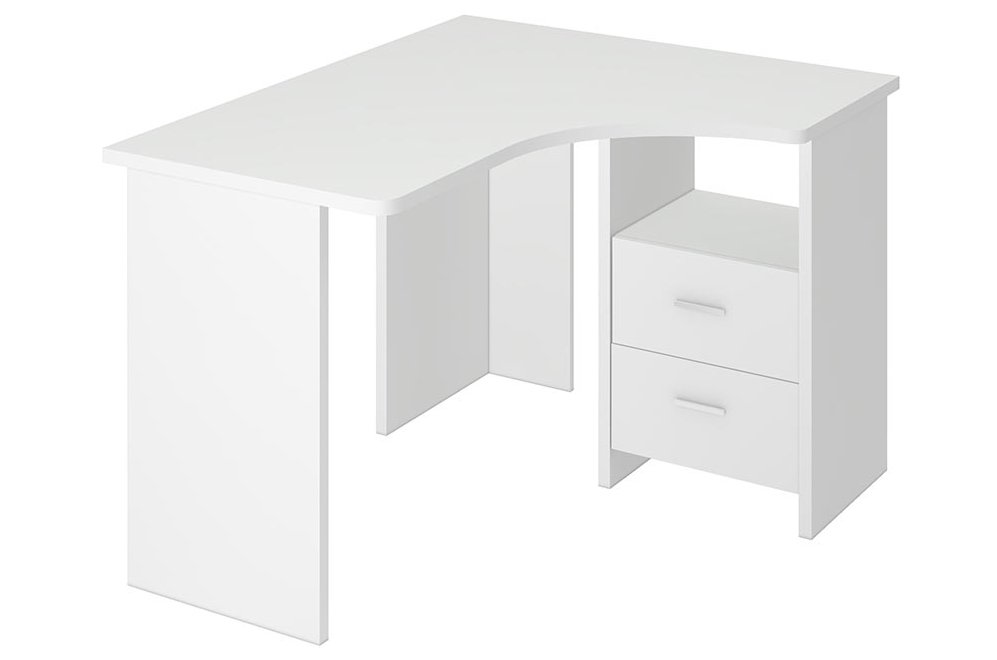 Стол компьютерный 100 х 120 см угловой белый правый