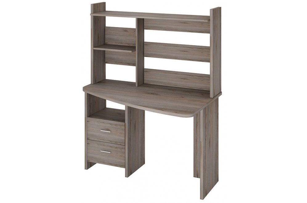 Стол компьютерный с надстройкой 120 х 60 см круглый нельсон правый