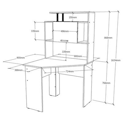 Стол компьютерный Джаз-18 дуб сонома