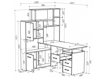 Компьютерный стол КС15