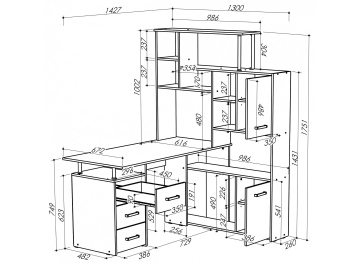 Компьютерный стол КС15