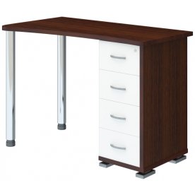 Стол компьютерный СКМ-50 левый венге / жемчуг