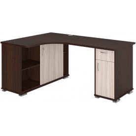 Стол компьютерный СР-160М левый венге / карамель / венге