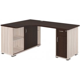 Стол компьютерный СР-160М левый карамель / венге / венге