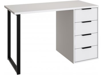 Компьютерный стол С-400 белый структурный / меренга