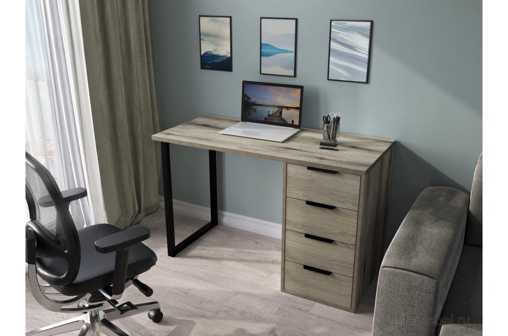 Стол С-400 дуб эвок / дуб сонома темный