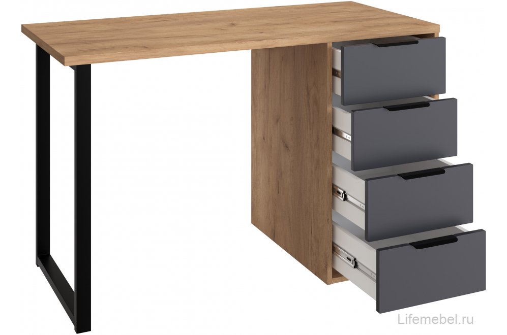 Стол С-400 дуб крафт золотой / графит