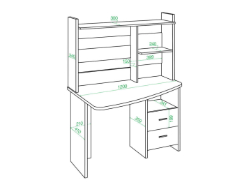 Письменный стол СКЛ-Крл 120