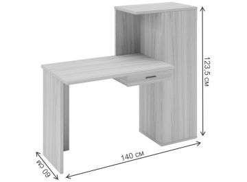 Письменный стол СКЛ-ПРЯМ100+ШК В