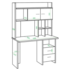 Письменный стол СКЛ-Прям120