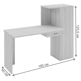 Письменный стол СКЛ-ПРЯМ120+ШК Н