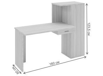 Письменный стол СКЛ-ПРЯМ120+ШК В
