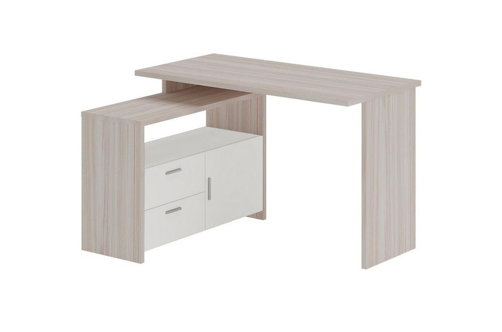 Письменный стол Беланта-ПРЯМ120+ТБЛ КБЕ карамель / белый