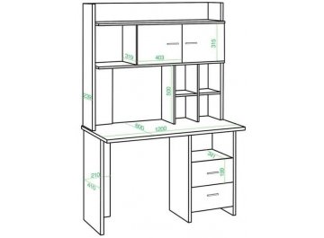 Письменный стол Беланта-Прям120Р