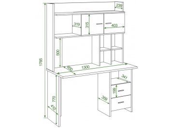 Письменный стол Беланта-Прям130Р
