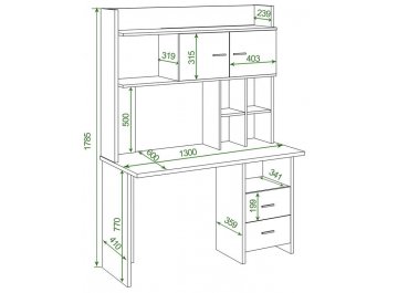 Письменный стол Беланта-Прям130Р