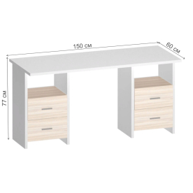 Письменный стол СКЛ-Прям150