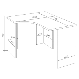 Письменный стол СКЛ-Угл120 К ЛЕВ