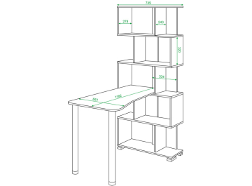 Письменный стол СЛ-5СТ-2