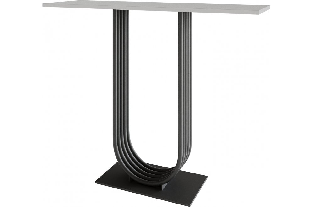 Консольный столик Arfeo 35x80x100 белый / черный металл