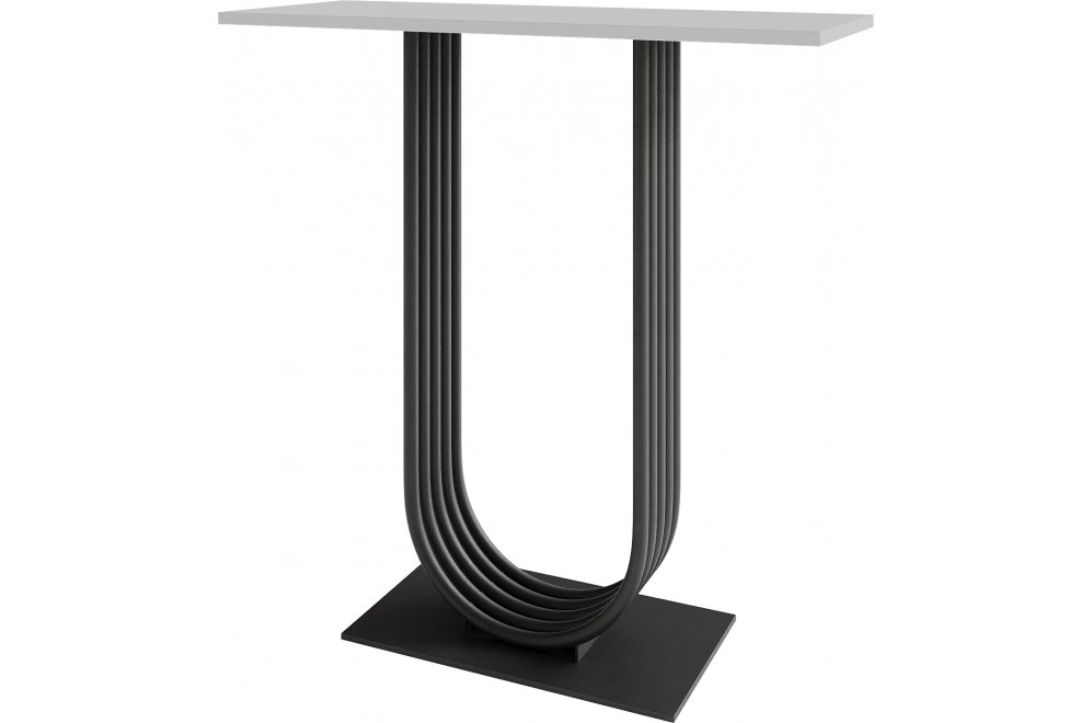 Консольный столик Arfeo 35x80x80 белый / черный металл