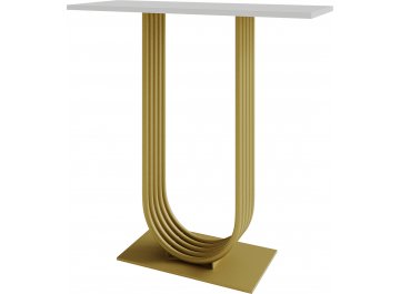 Стол-консоль Arfeo 35x80x80 белый / золотой металл