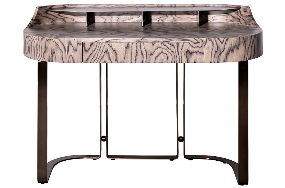 Консольный столик Банч черно-бежевый / бронза