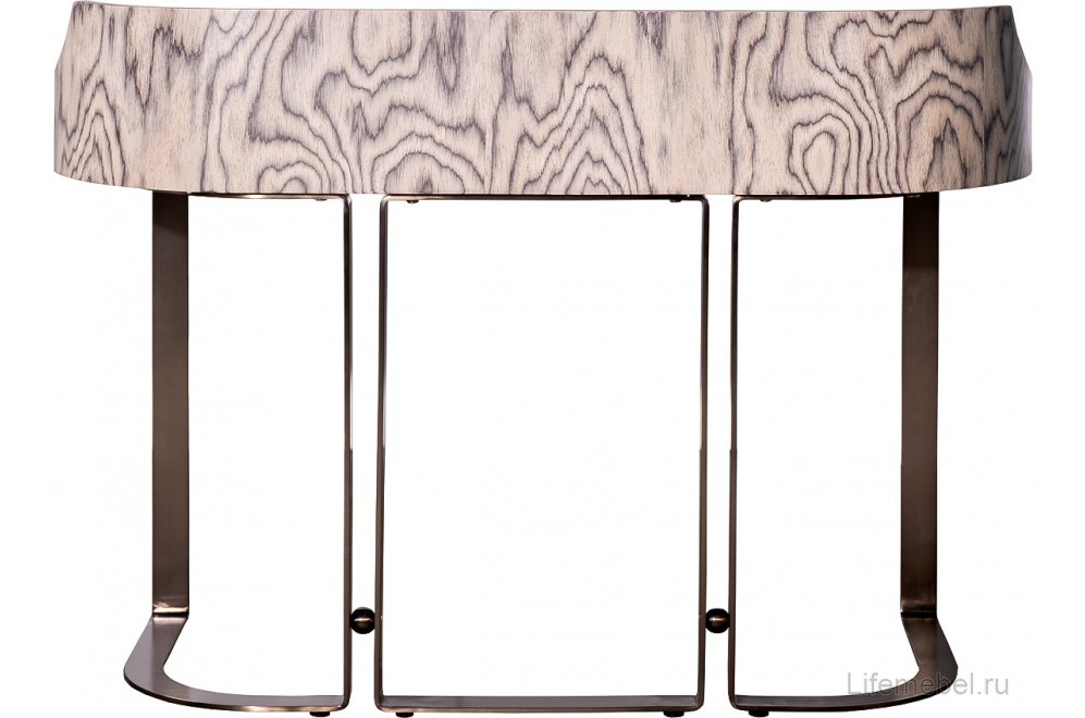 Консольный столик Банч черно-бежевый / бронза