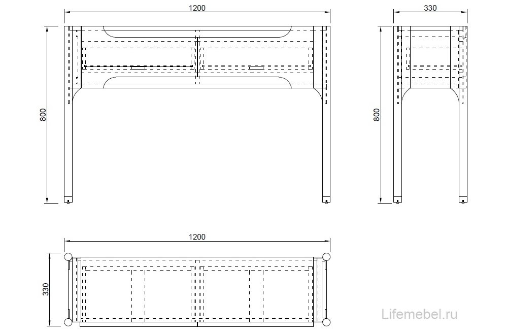 Консольный столик Джималди черный / серо-бежевый