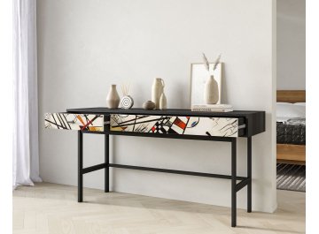 Консольный столик Эмерсон (Emerson) EM22/Print_01 черный