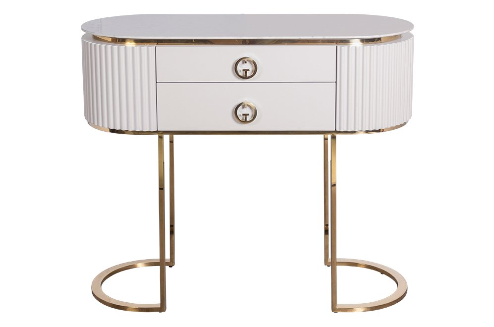 Консольный столик Лукиано бежевый / золото