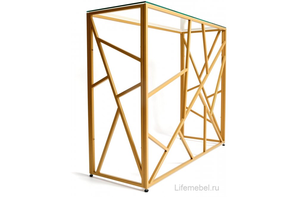 Консольный столик Zest прозрачный / золото