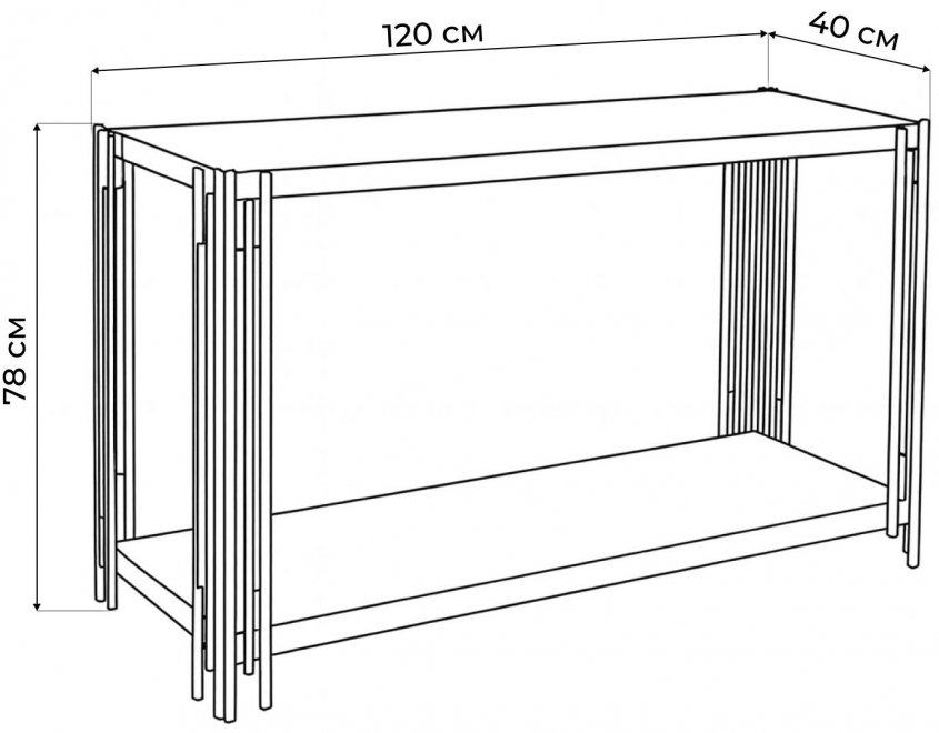 Консольный столик FOSSIL C прозрачное стекло / серебрянный