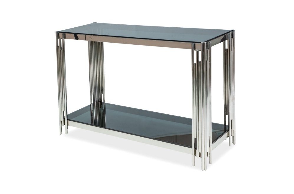 Консольный столик FOSSIL C прозрачное стекло / серебрянный