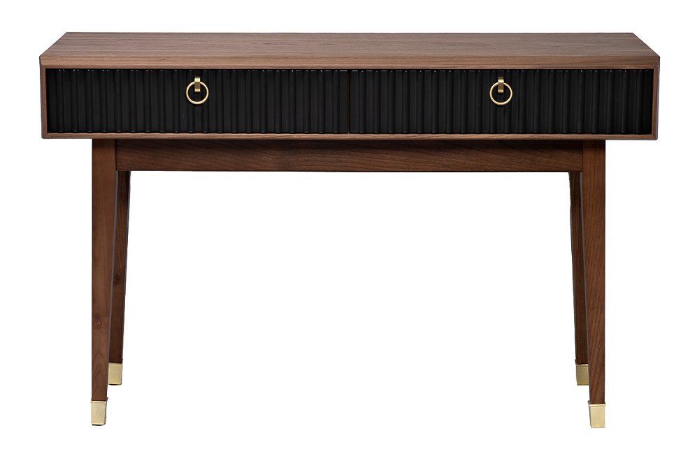 Консольный столик Тиа темный орех / черный