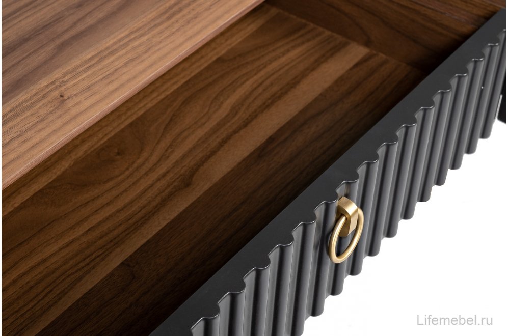 Консольный столик Тиа темный орех / черный