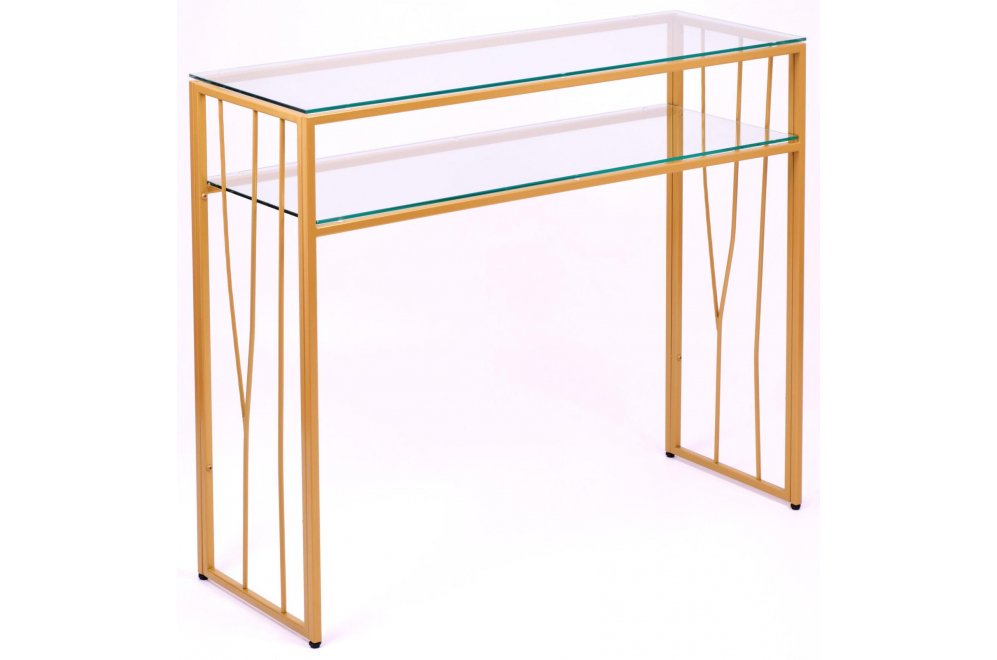 Консольный столик Toffee прозрачный / золото