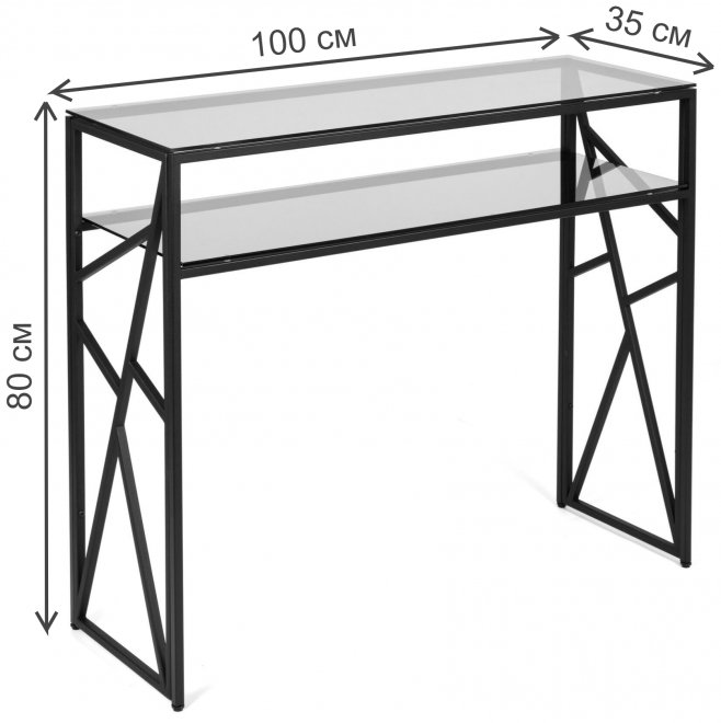 Консольный столик Jazzy прозрачный / хром