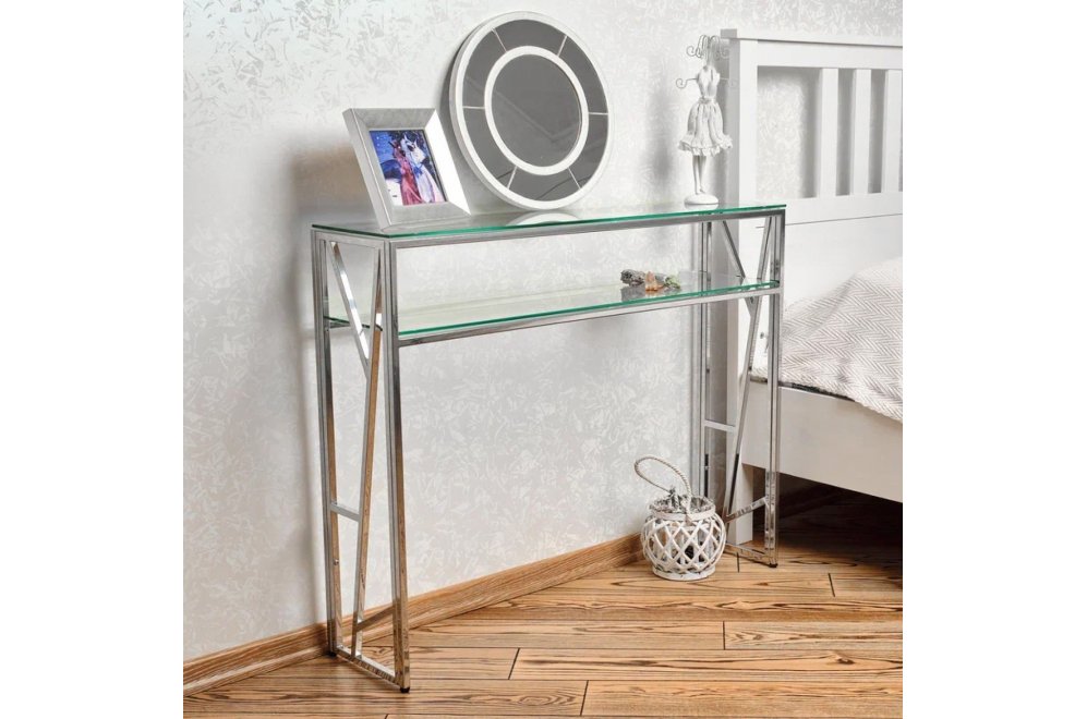 Консольный столик Jazzy прозрачный / хром