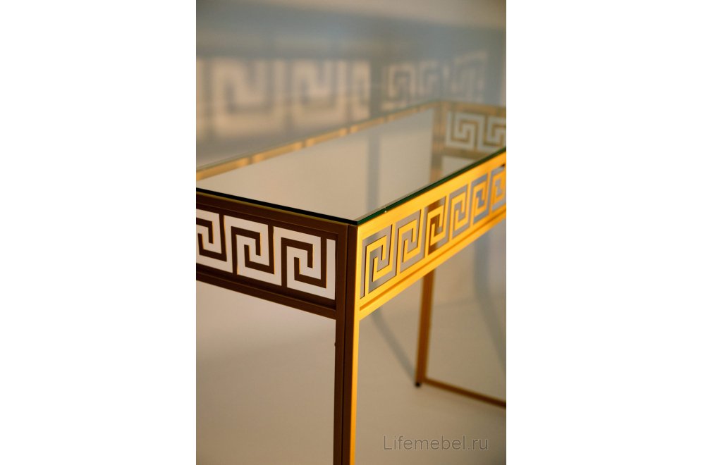 Консольный столик Confetti прозрачный / золото