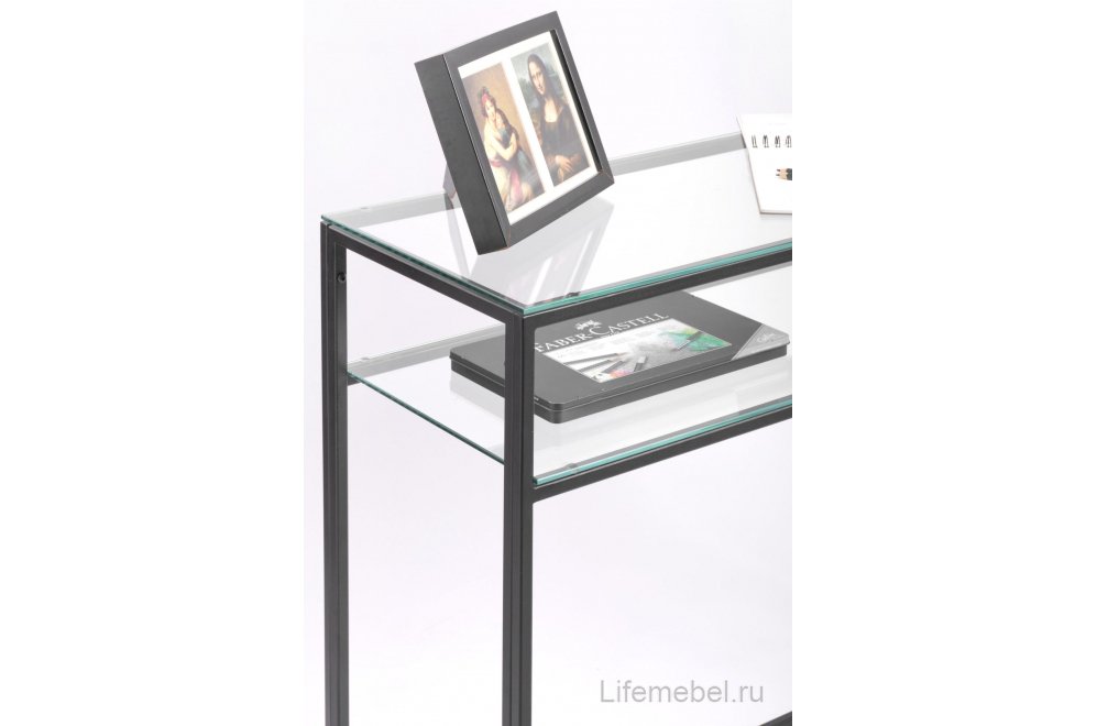 Консольный столик Orlan прозрачный / черный