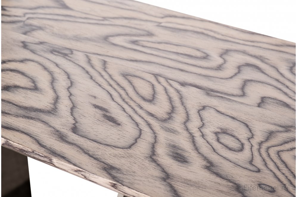 Консольный столик Зебрано бежево-коричневый / хром