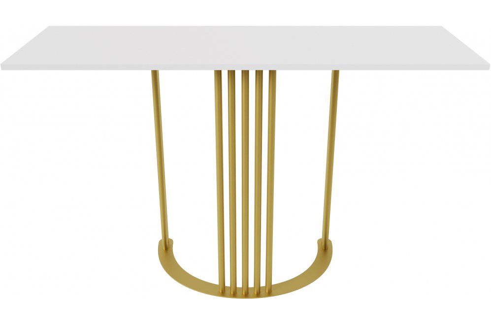 Консольный столик Violur 40x75x120 белый / золотой металл