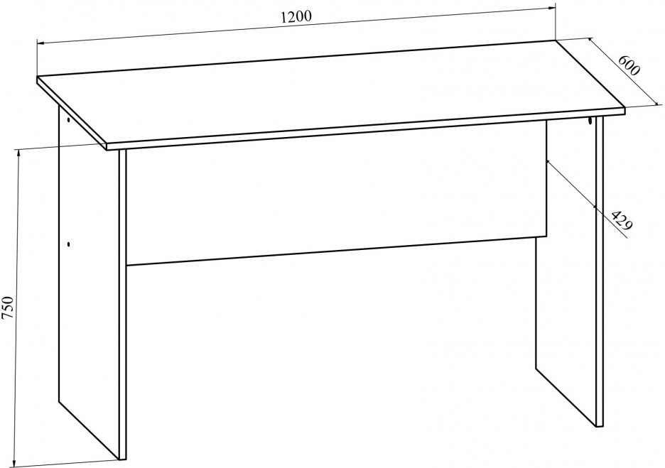 Письменный стол ОФ-112K блэквуд сатиновый