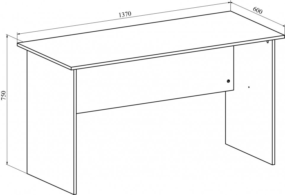 Письменный стол ОФ-113K блэквуд сатиновый